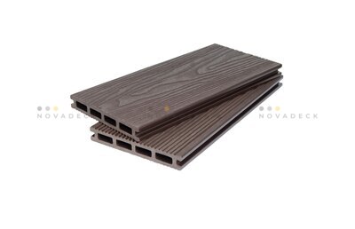 Террасная доска POLIVAN пустотелая 140×20 мм VELVET+3D WOOD ДПК